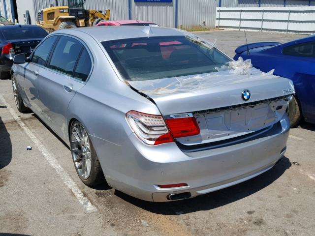 WBAKB4C53BC574365 - 2011 BMW 740 LI SILVER photo 3