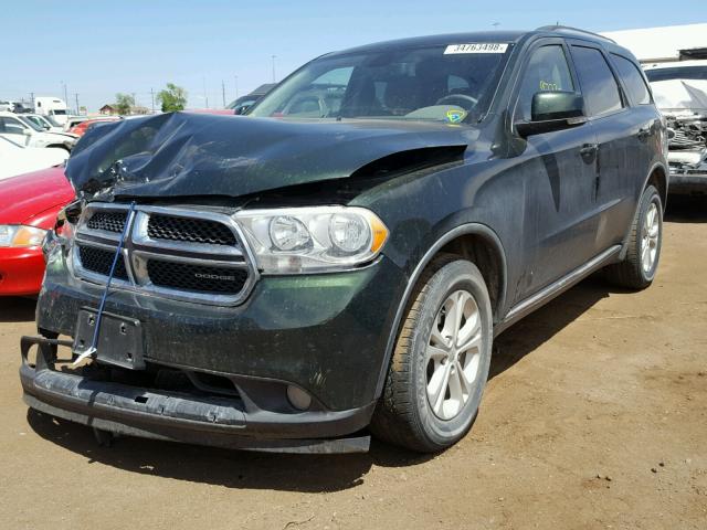 1D4RE4GG7BC740863 - 2011 DODGE DURANGO CR GREEN photo 2