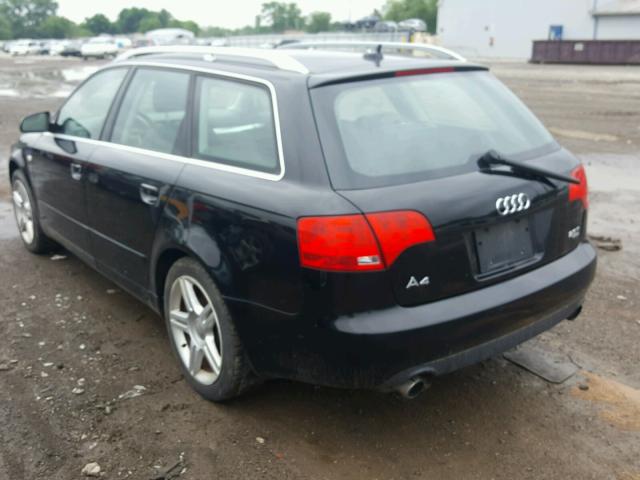 WAUKF78E87A129525 - 2007 AUDI A4 2.0T AV BLACK photo 3