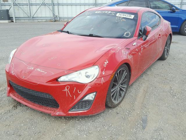 JF1ZNAA11D1715364 - 2013 TOYOTA SCION FR-S RED photo 2