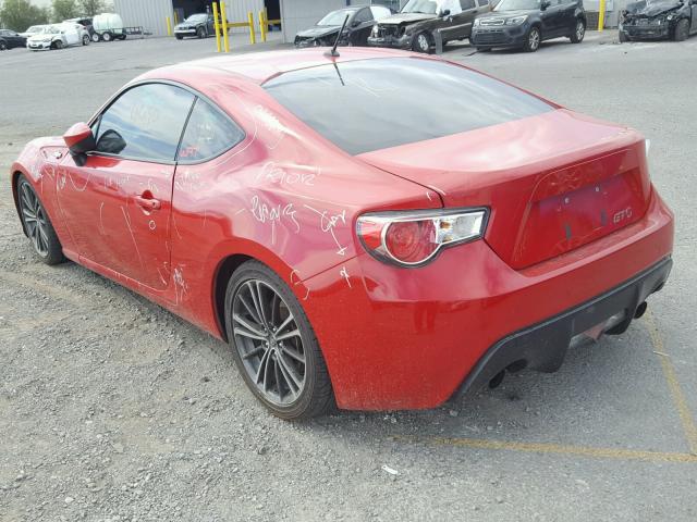 JF1ZNAA11D1715364 - 2013 TOYOTA SCION FR-S RED photo 3