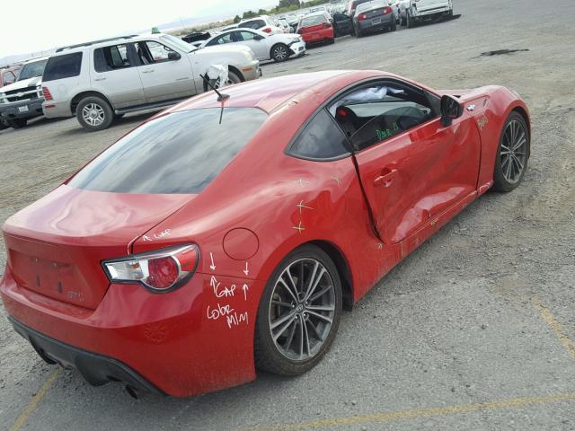 JF1ZNAA11D1715364 - 2013 TOYOTA SCION FR-S RED photo 4