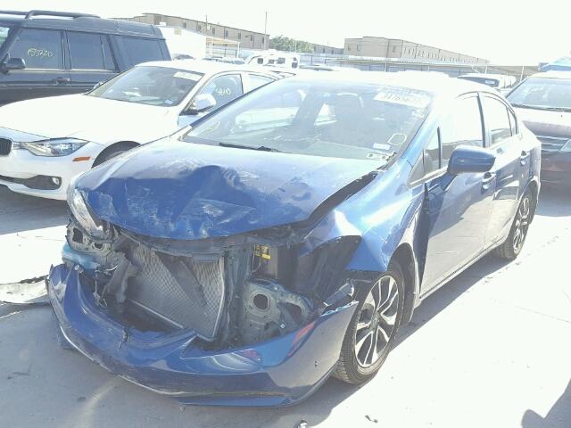 19XFB2F80EE074854 - 2014 HONDA CIVIC EX BLUE photo 2