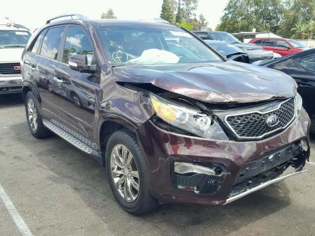 5XYKW4A23DG391207 - 2013 KIA SORENTO SX BURGUNDY photo 1