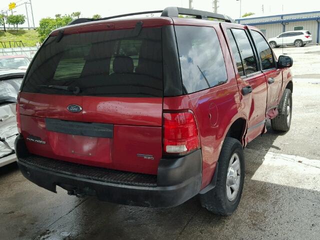 1FMZU62K85UA84996 - 2005 FORD EXPLORER X RED photo 4