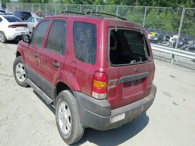 1FMYU03104DA05995 - 2004 FORD ESCAPE XLT RED photo 3