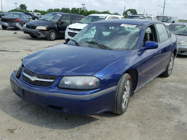 2G1WF52E559230024 - 2005 CHEVROLET IMPALA BLUE photo 2