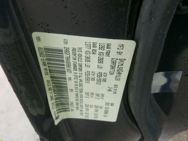 2A8GF784X6R801037 - 2006 CHRYSLER PACIFICA L შავი ფოტო 10