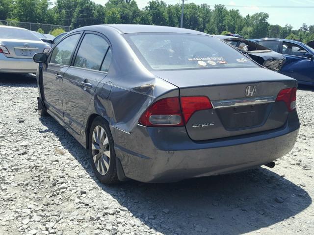 2HGFA16979H522007 - 2009 HONDA CIVIC EXL ნაცრისფერი ფოტო 3