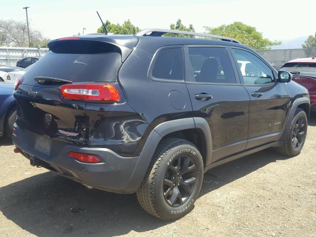 1C4PJMBS9FW593820 - 2015 JEEP CHEROKEE T CHARCOAL photo 4