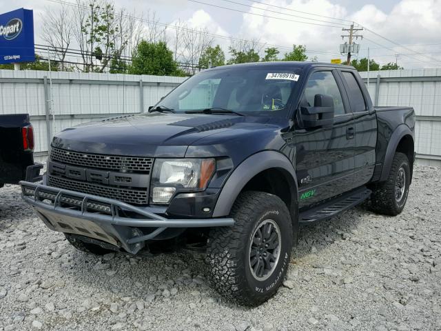 1FTEX1R65BFB27941 - 2011 FORD F150 SVT R BLACK photo 2