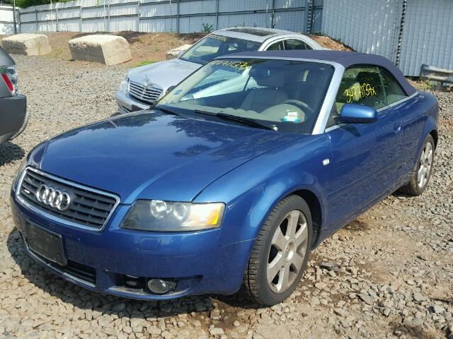 WAUDT48H55K019159 - 2005 AUDI A4 QUATTRO BLUE photo 2