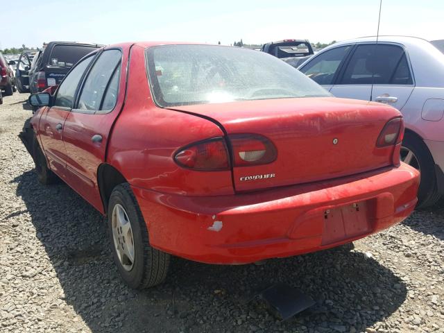 1G1JC524X27119962 - 2002 CHEVROLET CAVALIER B RED photo 3