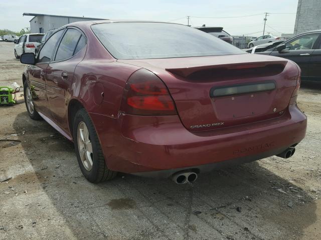 2G2WP522341266404 - 2004 PONTIAC GRAND PRIX Tünd qırmızı foto 3