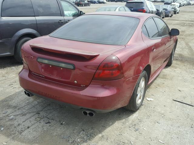 2G2WP522341266404 - 2004 PONTIAC GRAND PRIX Tünd qırmızı foto 4