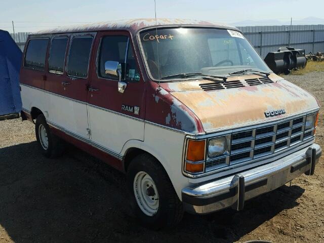 2B4HB11T5HK238459 - 1987 DODGE RAM WAGON RED photo 1