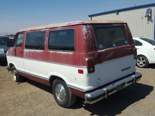 2B4HB11T5HK238459 - 1987 DODGE RAM WAGON RED photo 3