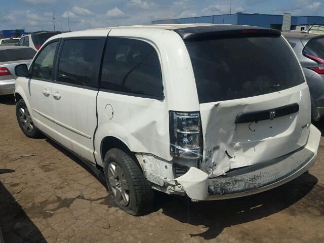 2D8HN44E99R657983 - 2009 DODGE GRAND CARA WHITE photo 3