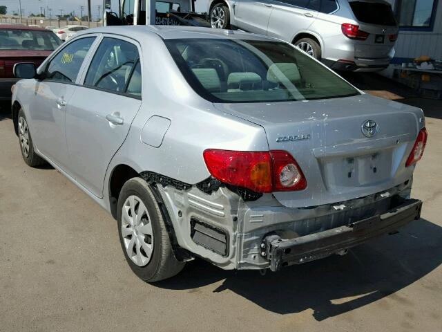 JTDBL40E79J046693 - 2009 TOYOTA COROLLA BA SILVER photo 3