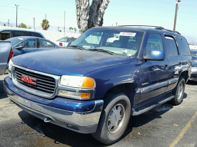 1GKEC13T01J142020 - 2001 GMC YUKON BLUE photo 2