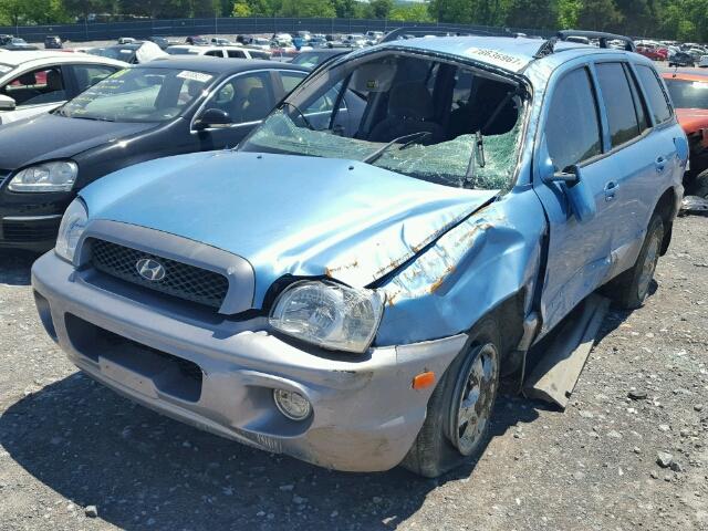 KM8SC73E53U504407 - 2003 HYUNDAI SANTA FE G BLUE photo 2