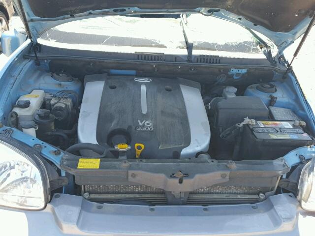 KM8SC73E53U504407 - 2003 HYUNDAI SANTA FE G BLUE photo 7