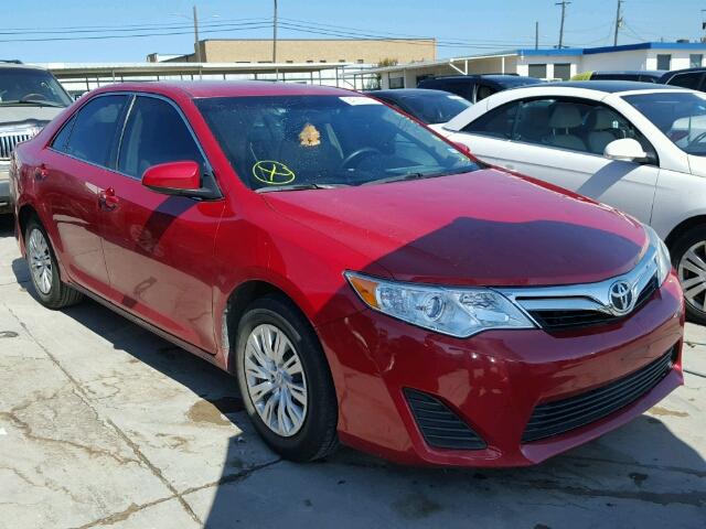 4T4BF1FK2DR326596 - 2013 TOYOTA CAMRY RED photo 1