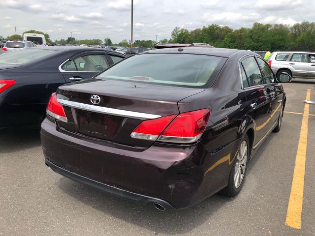 4T1BK3DB4BU380256 - 2011 TOYOTA AVALON BAS MAROON photo 4