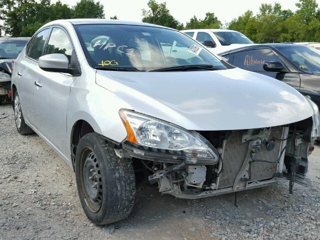 3N1AB7AP3EL606523 - 2014 NISSAN SENTRA SILVER photo 1