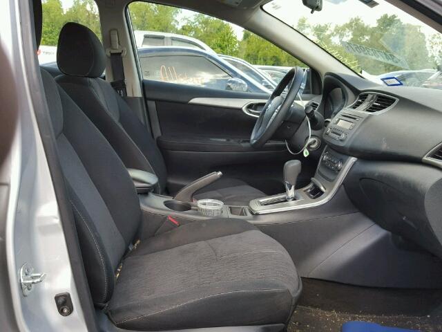 3N1AB7AP3EL606523 - 2014 NISSAN SENTRA SILVER photo 5