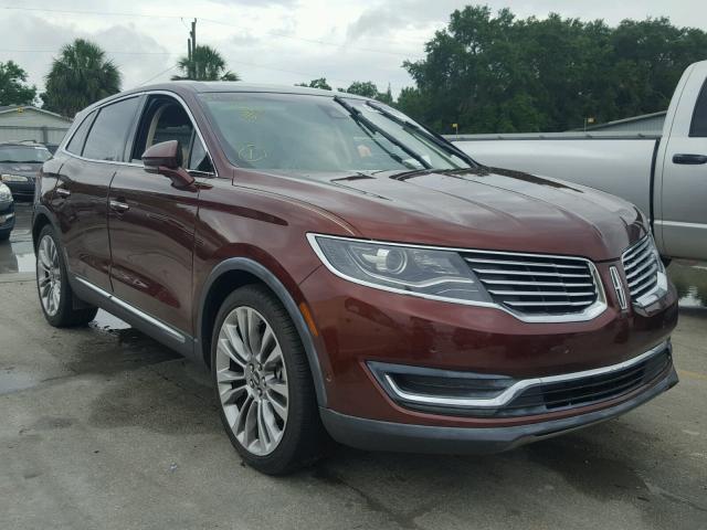 2LMTJ6LR7GBL46045 - 2016 LINCOLN MKX RESERV BROWN photo 1