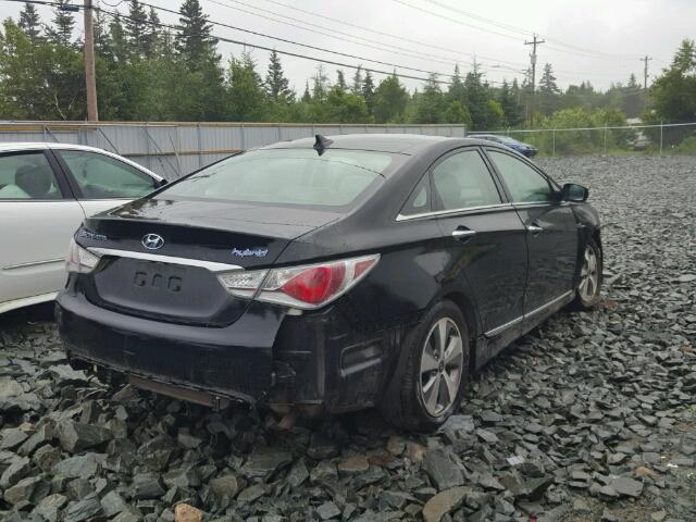 KMHEC4A48BA007583 - 2011 HYUNDAI SONATA HYB BLACK photo 4