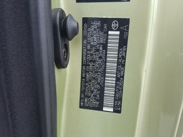 JTKDE177960124944 - 2006 TOYOTA SCION TC 黑色 照片 10