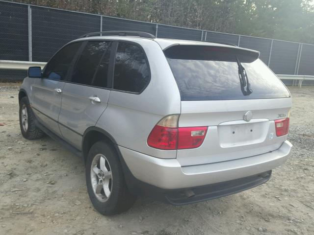 5UXFA53543LV76526 - 2003 BMW X5 3.0I SILVER photo 3