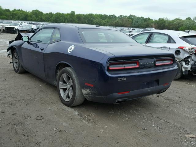 2C3CDZAG6FH913078 - 2015 DODGE CHALLENGER BLUE photo 3