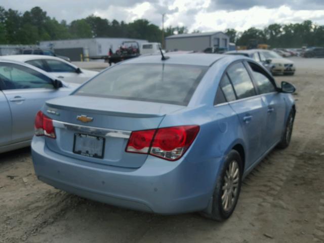 1G1PJ5SC4C7147121 - 2012 CHEVROLET CRUZE ECO BLUE photo 4