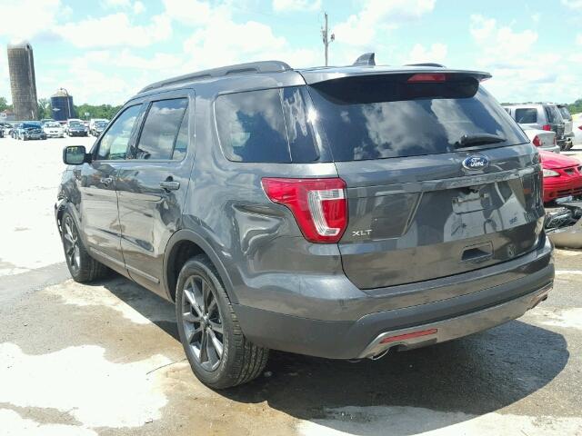 1FM5K7D8XHGC59750 - 2017 FORD EXPLORER X CHARCOAL photo 3