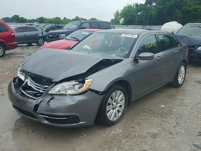 1C3CCBAB6DN558383 - 2013 CHRYSLER 200 LX GRAY photo 2