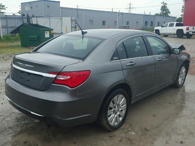 1C3CCBAB6DN558383 - 2013 CHRYSLER 200 LX GRAY photo 4