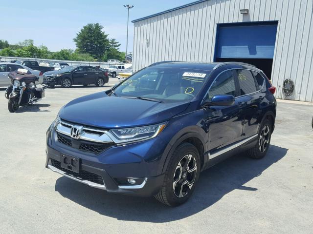 2HKRW2H96HH684460 - 2017 HONDA CR-V TOURI BLUE photo 2