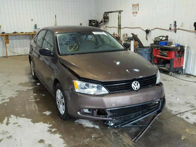 3VW2K7AJ8EM222421 - 2014 VOLKSWAGEN JETTA BASE 棕色 照片 1