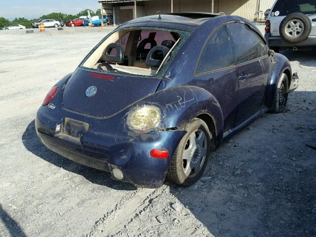 3VWCC21C11M409628 - 2001 VOLKSWAGEN NEW BEETLE BLUE photo 4