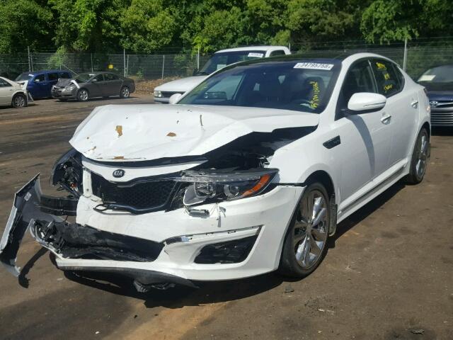 5XXGR4A66FG457854 - 2015 KIA OPTIMA SX WHITE photo 2