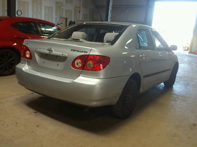 1NXBR32E25Z378101 - 2005 TOYOTA COROLLA CE SILVER photo 4