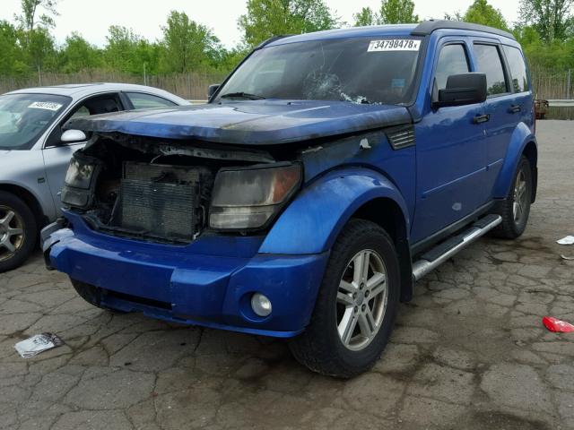 1D8GU58K57W602813 - 2007 DODGE NITRO SLT BLUE photo 2