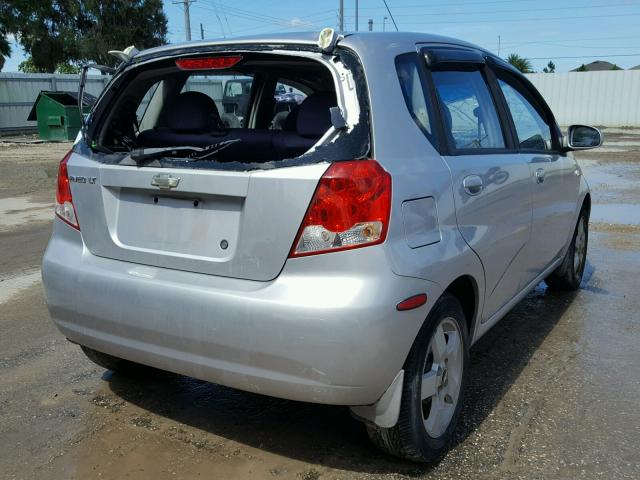 KL1TG66686B540028 - 2006 CHEVROLET AVEO LT SILVER photo 4