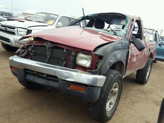 4TAPM62N5TZ136053 - 1996 TOYOTA TACOMA BURGUNDY photo 2