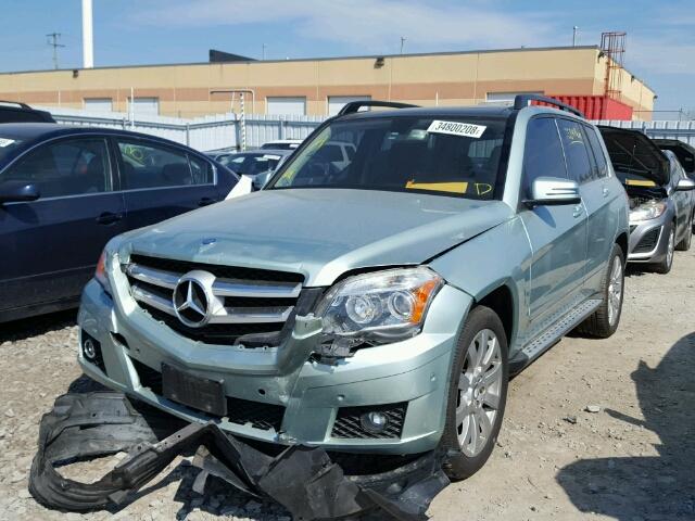 WDCGG8HB0AF310365 - 2010 MERCEDES-BENZ GLK 350 4M GREEN photo 2