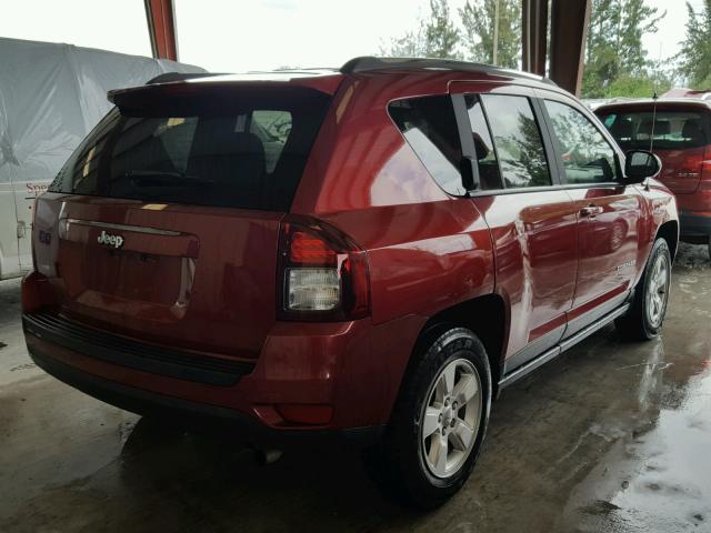 1C4NJCBA8FD218859 - 2015 JEEP COMPASS SP RED photo 4