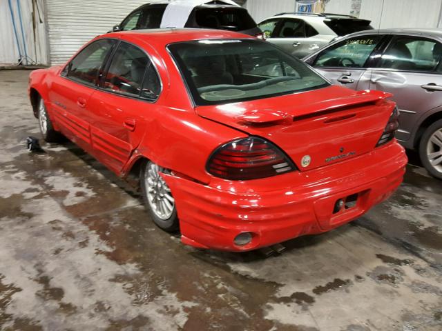 1G2NF52TX1M516695 - 2001 PONTIAC GRAND AM S RED photo 3